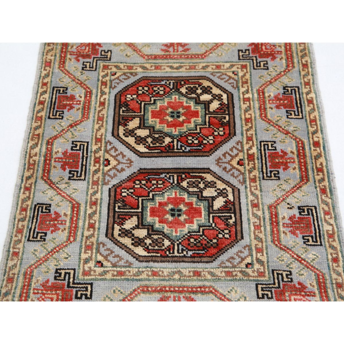 Revival 2x3 Handmade Double Knotted Washable Wool Rug - Colorful