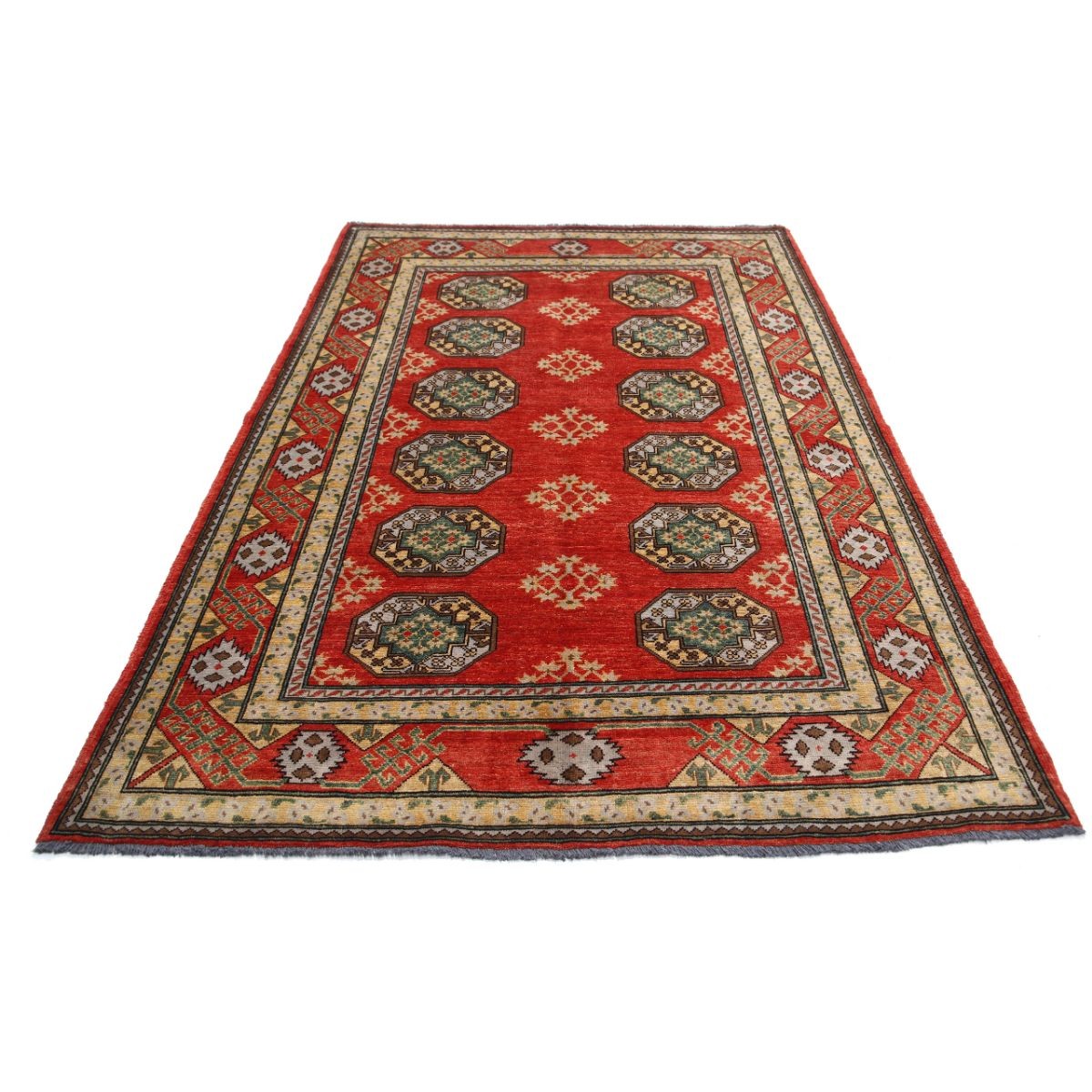 Revival 6x8 Handmade Double Knotted Washable Wool Rug - Colorful