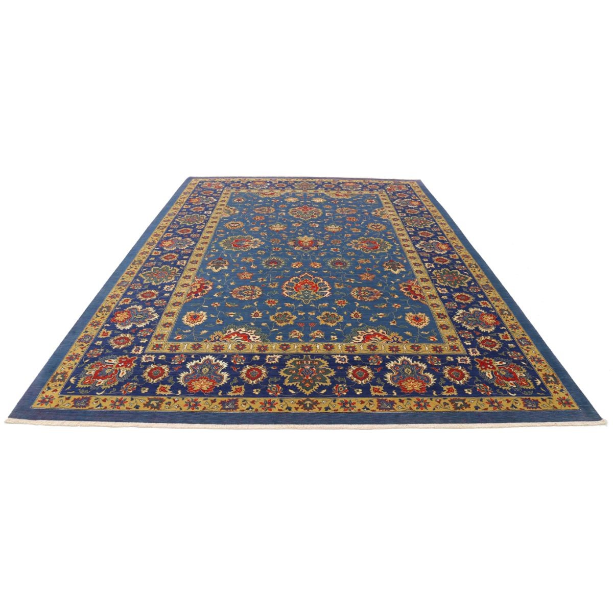 Gulshan-8'10" 9x12 Machine-Made Washable Wool Rug - Colorful