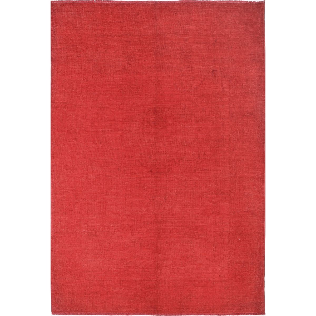 Overdye 7x10 Handmade Double Knotted Washable Wool Rug - Monochormatic