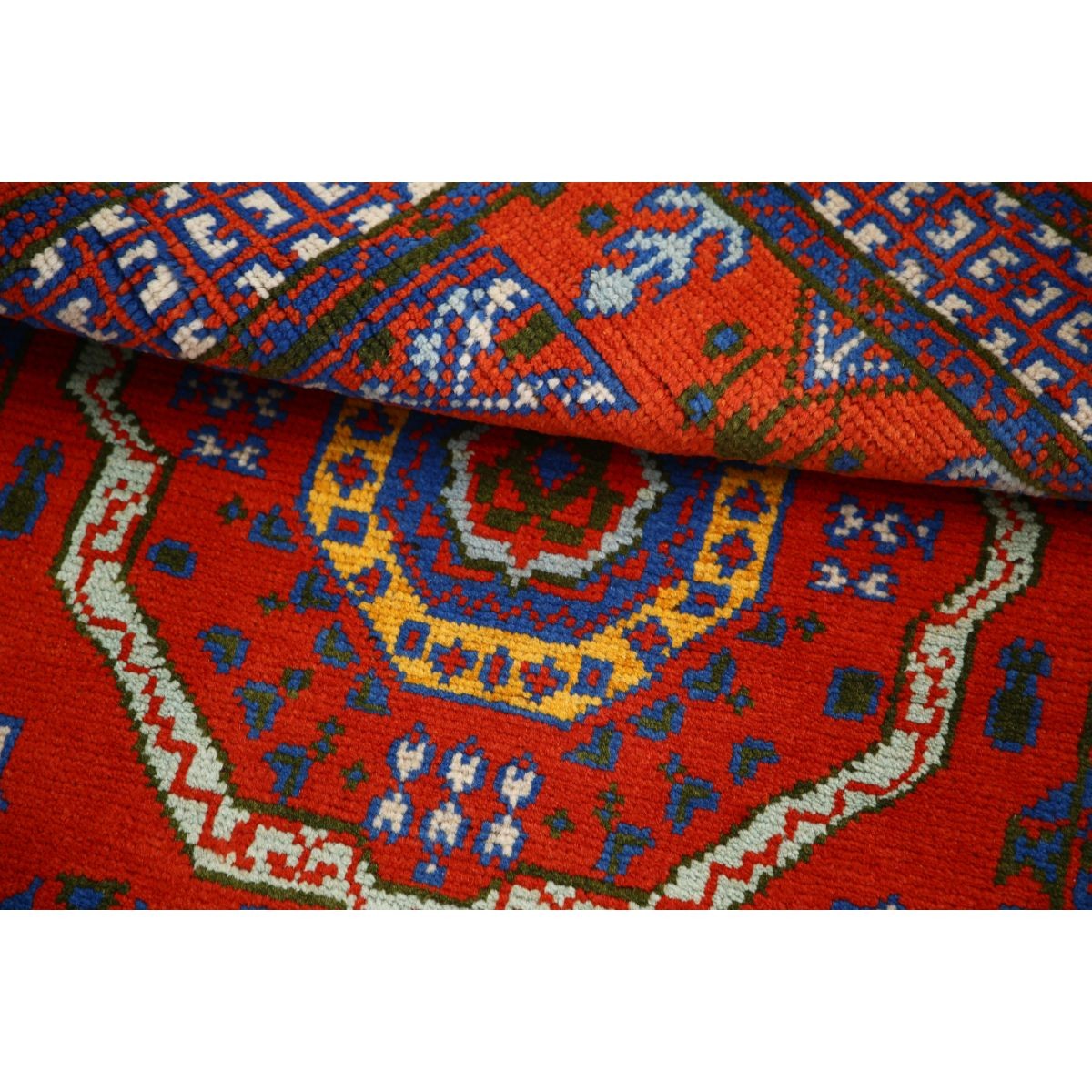 Revival 3x4 Handmade Double Knotted Washable Wool Rug - Colorful