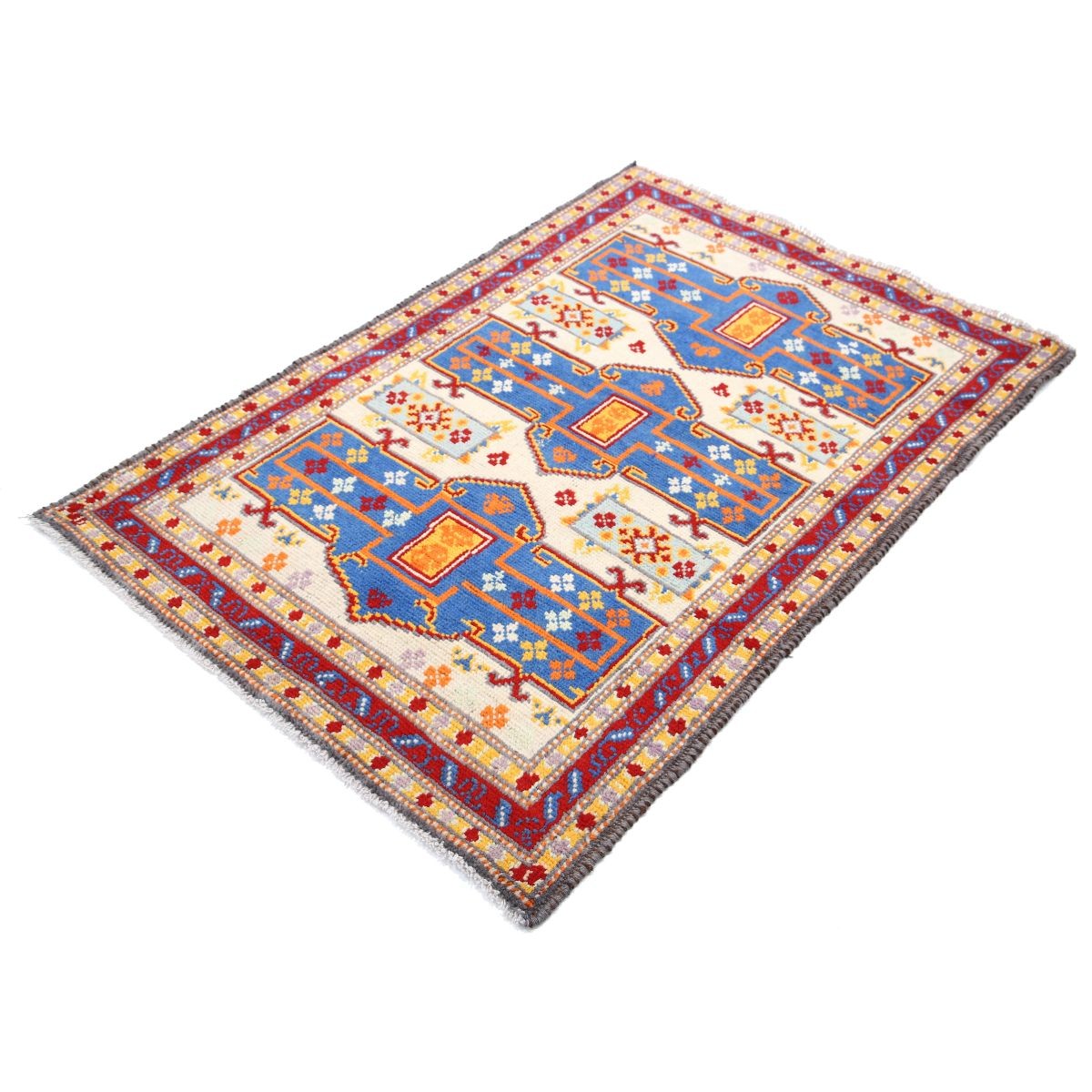 Revival 3x5 Handmade Double Knotted Washable Wool Rug - Colorful