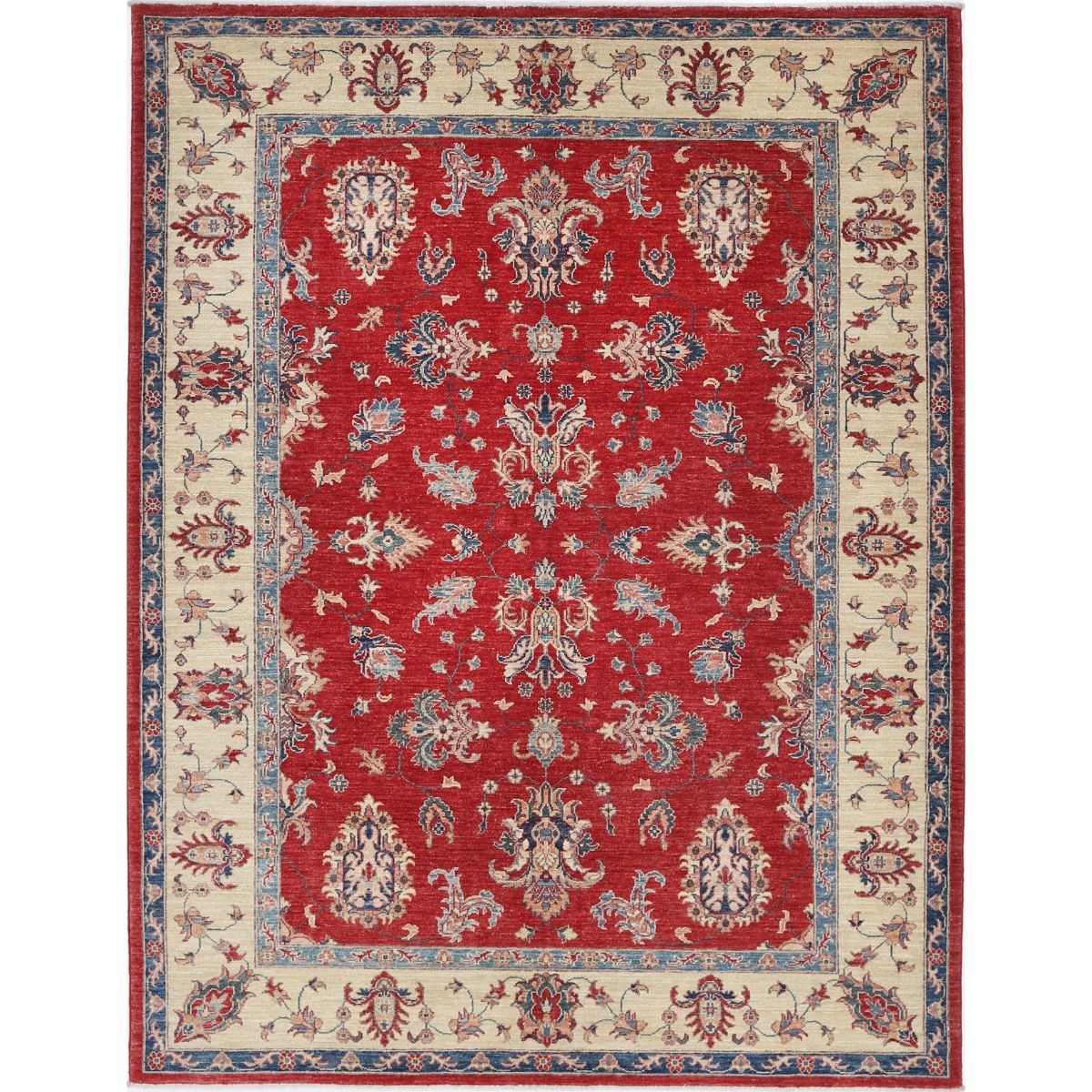 Ziegler 6x7 Handmade Double Knotted Washable Wool Rug - Colorful