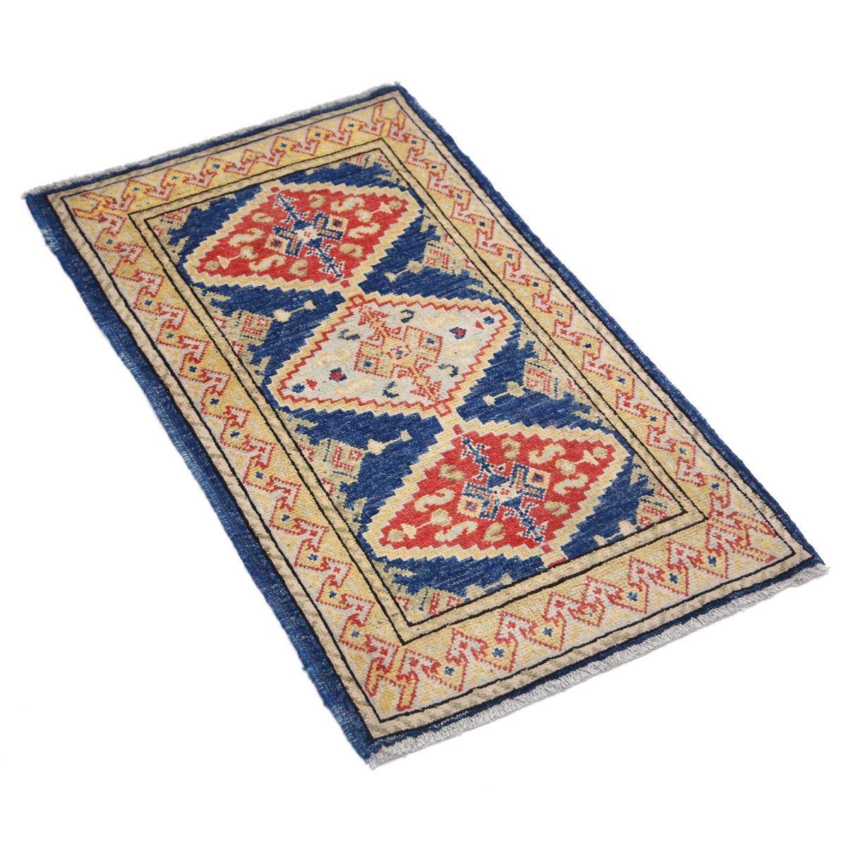 Revival 2x3 Handmade Double Knotted Washable Wool Rug - Colorful