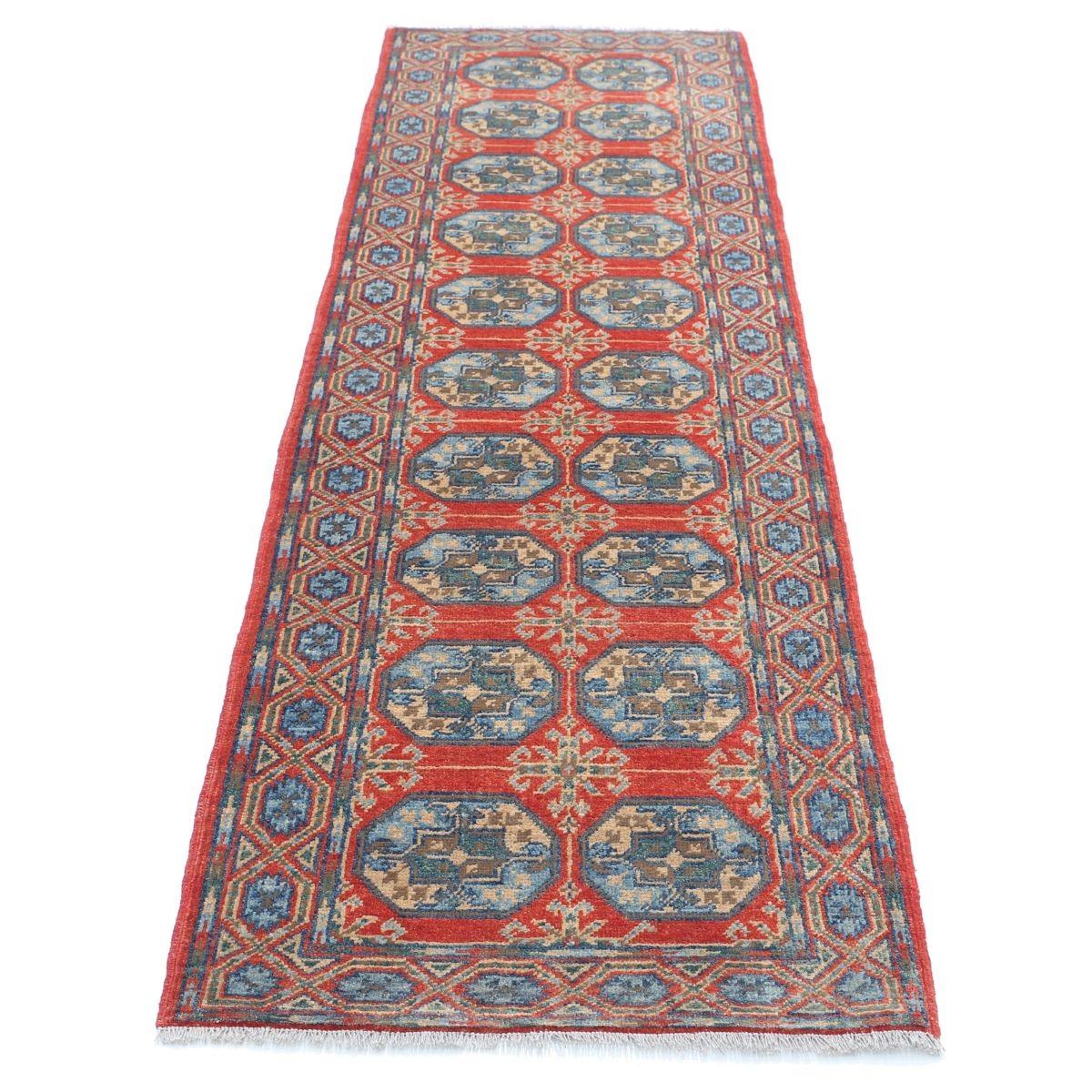 Revival 3x8 Handmade Double Knotted Washable Wool Runner - Colorful