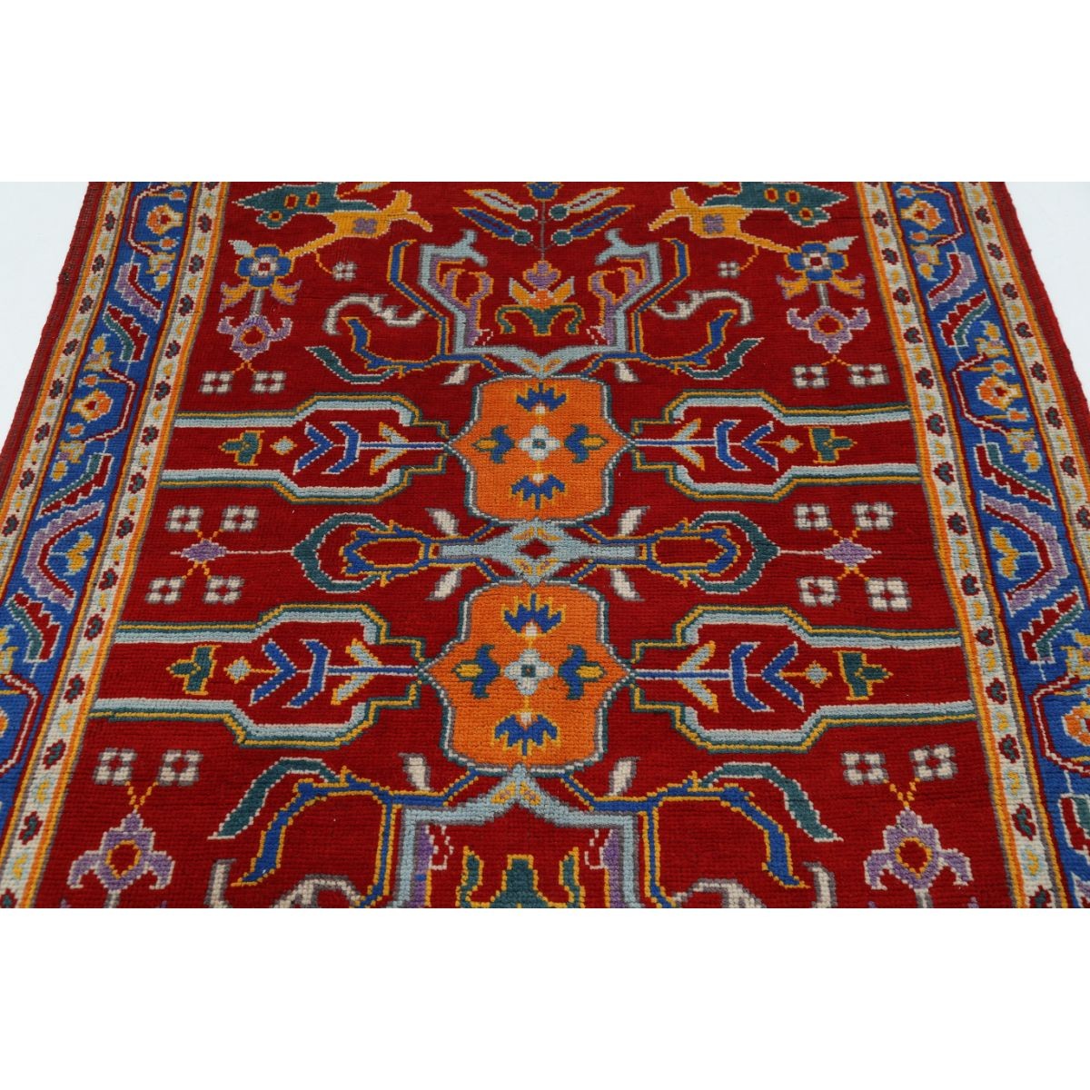 Revival 5x7 Handmade Double Knotted Washable Wool Rug - Colorful