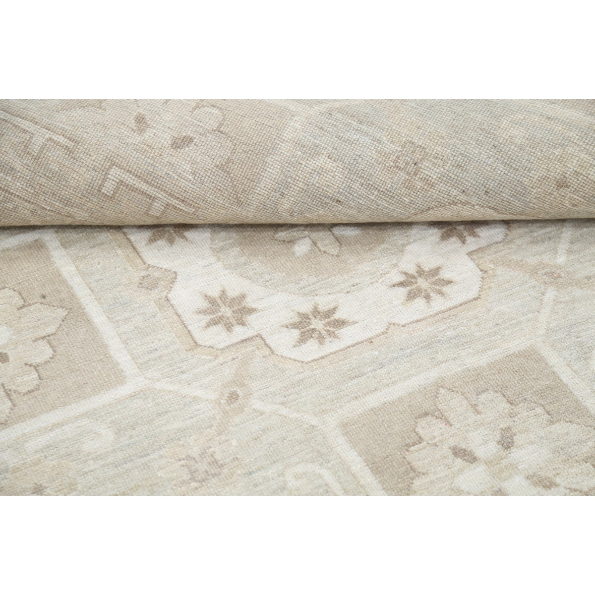 Khotan 13x18 Handmade Double Knotted Washable Wool Rug - Soft Hues