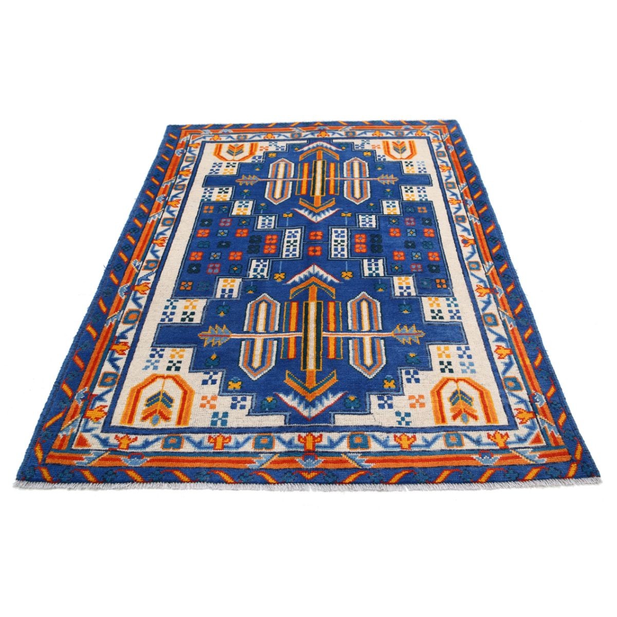 Revival 5x7 Handmade Double Knotted Washable Wool Rug - Colorful