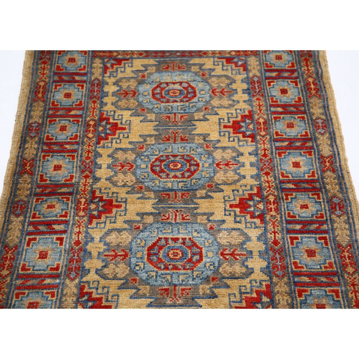Revival 3x4 Handmade Double Knotted Washable Wool Rug - Colorful