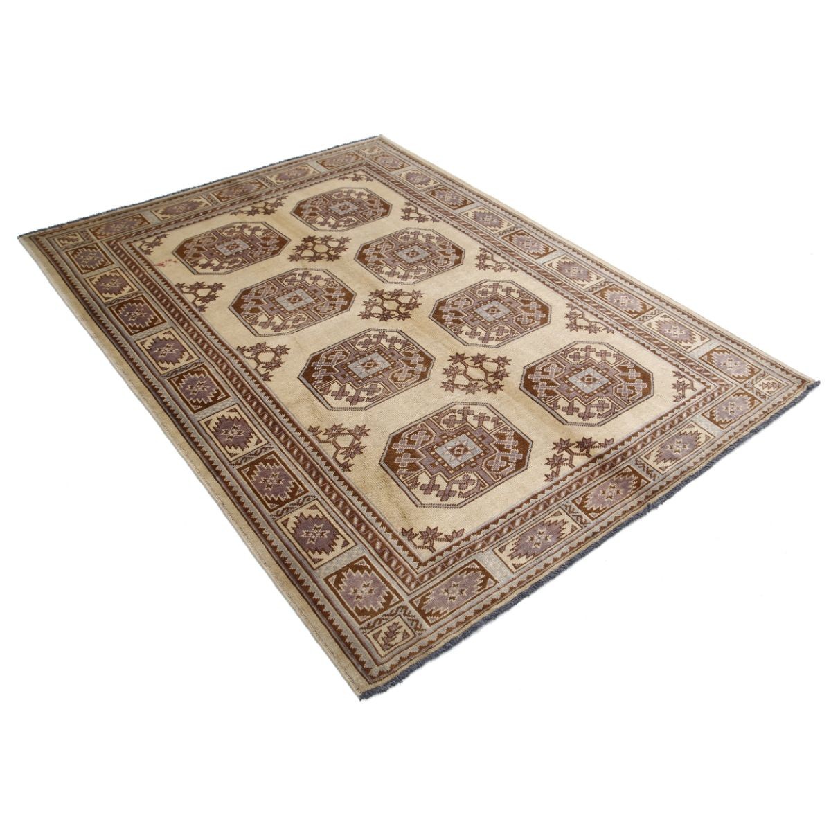 Revival 5x7 Handmade Double Knotted Washable Wool Rug - Colorful