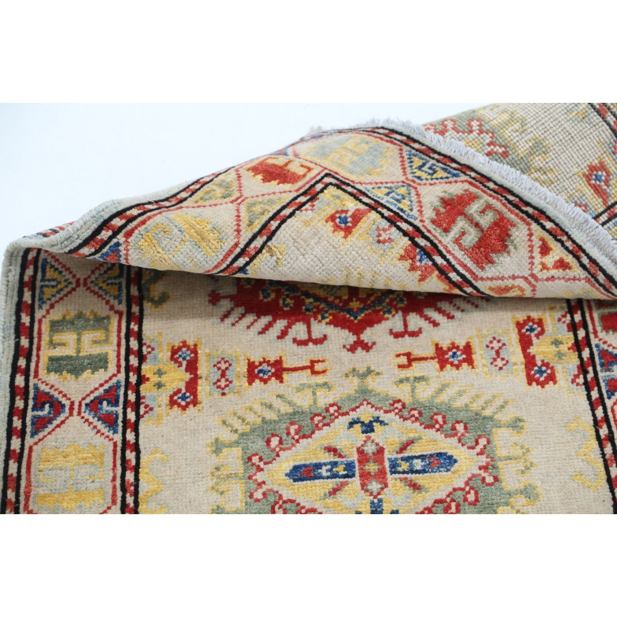 Revival 2x3 Handmade Double Knotted Washable Wool Rug - Colorful