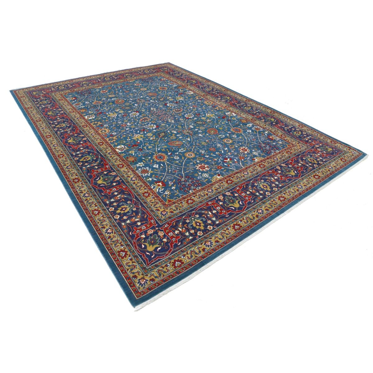 Gulshan-8'10" 9x12 Machine-Made Washable Wool Rug - Colorful