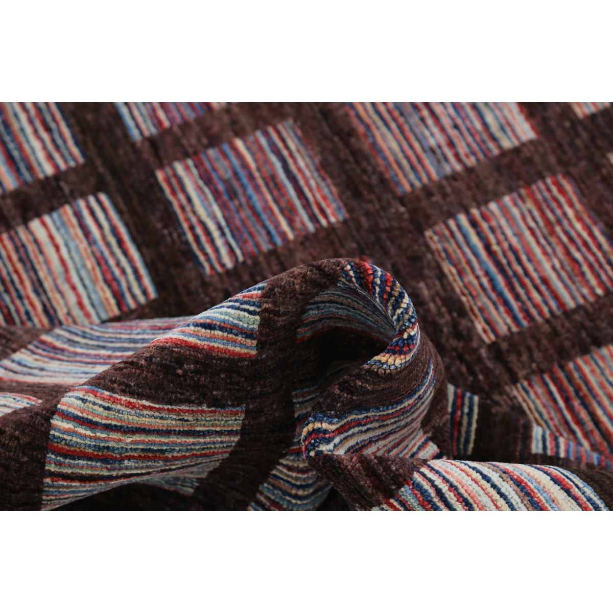 Modcar 6x9 Handmade Double Knotted Washable Wool Rug - Colorful