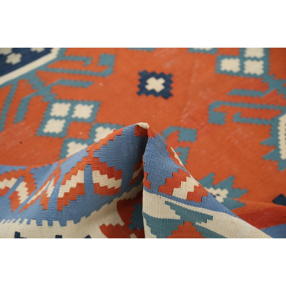 Kafkaas 6x10 Hand Woven Washable Wool Rug - Colorful