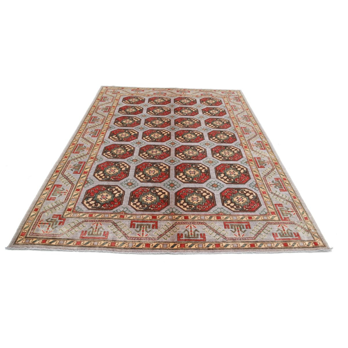 Revival 7x10 Handmade Double Knotted Washable Wool Rug - Colorful