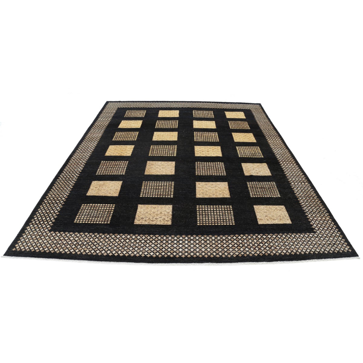 Modcar 8x9 Handmade Double Knotted Washable Wool Rug - Colorful