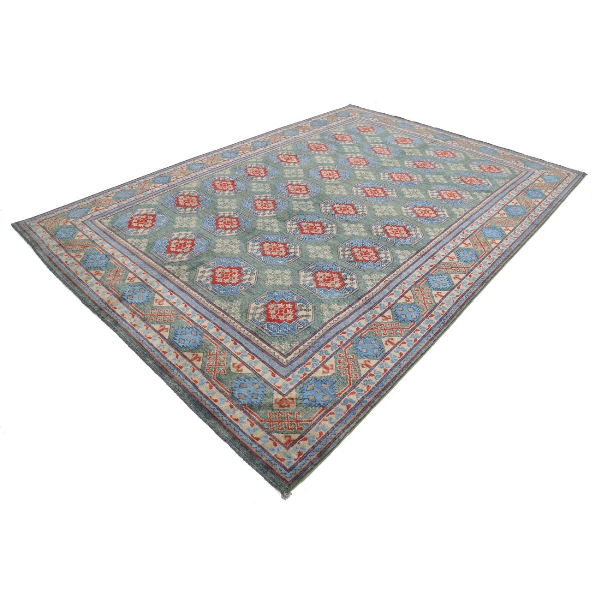 Revival 8x12 Handmade Double Knotted Washable Wool Rug - Colorful