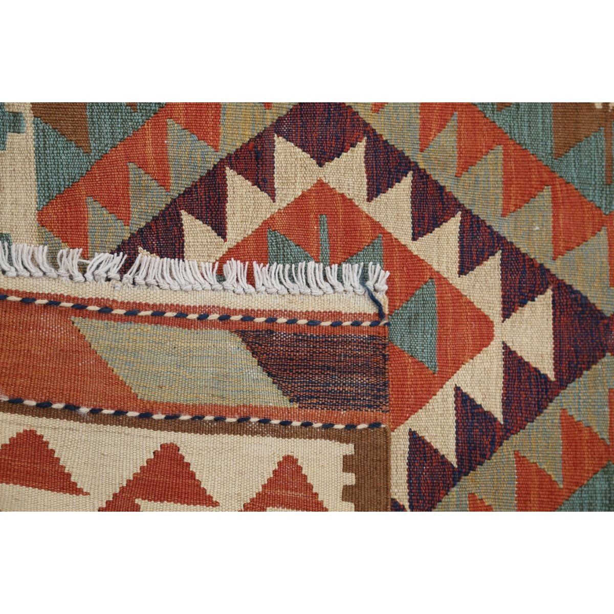 Kafkaas 5x7 Hand Woven Washable Wool Rug - Colorful