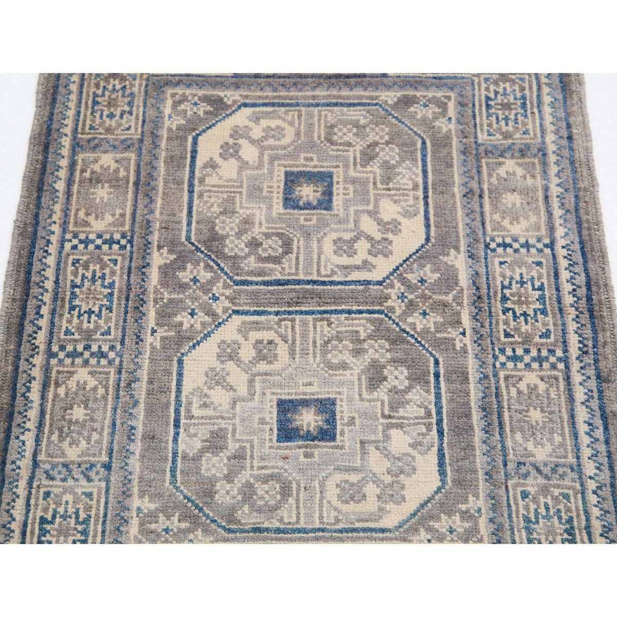 Revival 2x3 Handmade Double Knotted Washable Wool Rug - Colorful