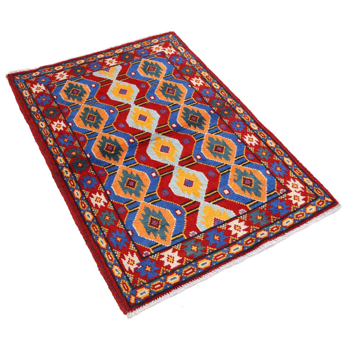 Revival 3x5 Handmade Double Knotted Washable Wool Rug - Colorful