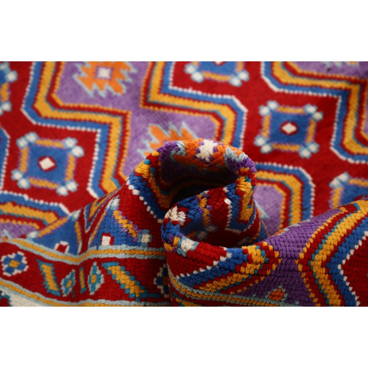 Revival 5x7 Handmade Double Knotted Washable Wool Rug - Colorful