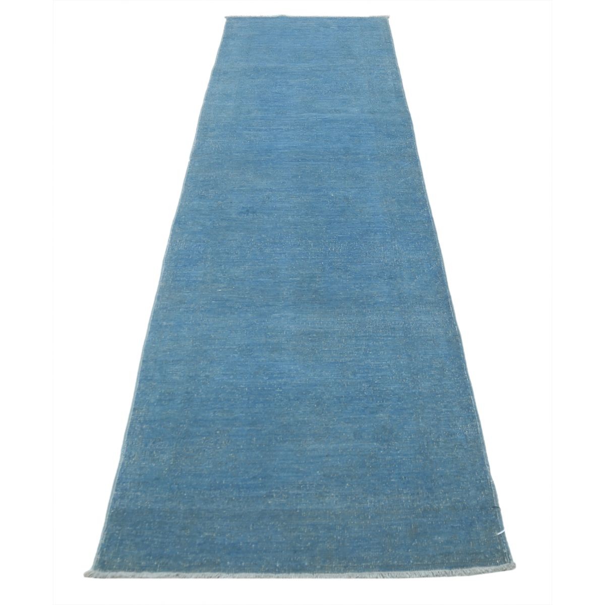 Overdye 3x10 Handmade Double Knotted Washable Wool Runner - Monochormatic