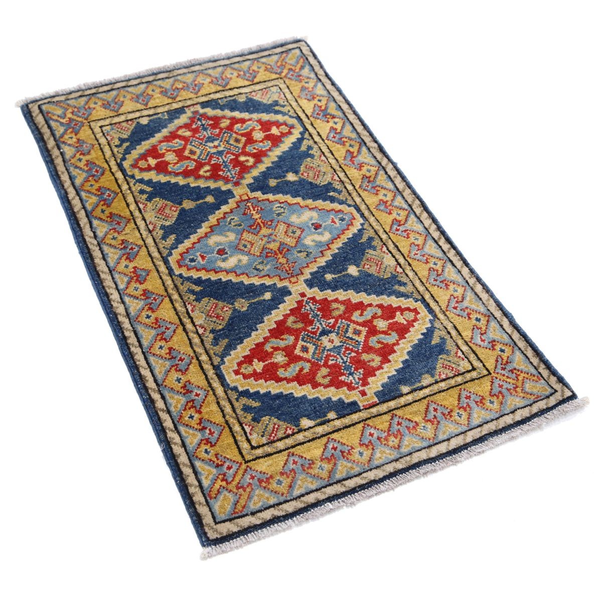 Revival 2x3 Handmade Double Knotted Washable Wool Rug - Colorful