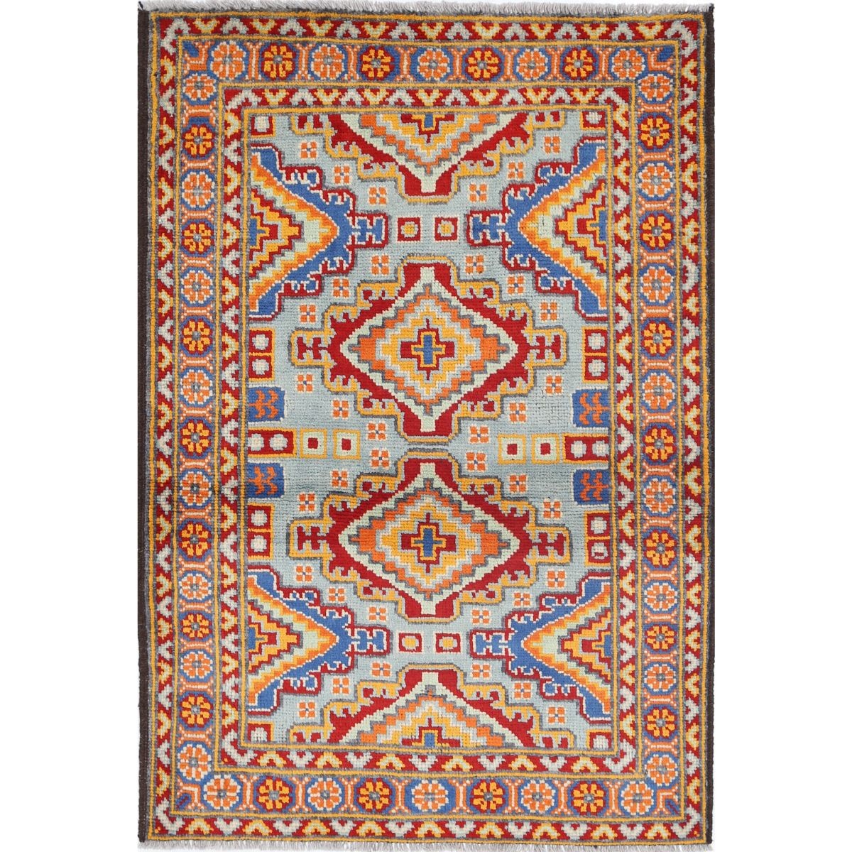 Revival 3x5 Handmade Double Knotted Washable Wool Rug - Colorful