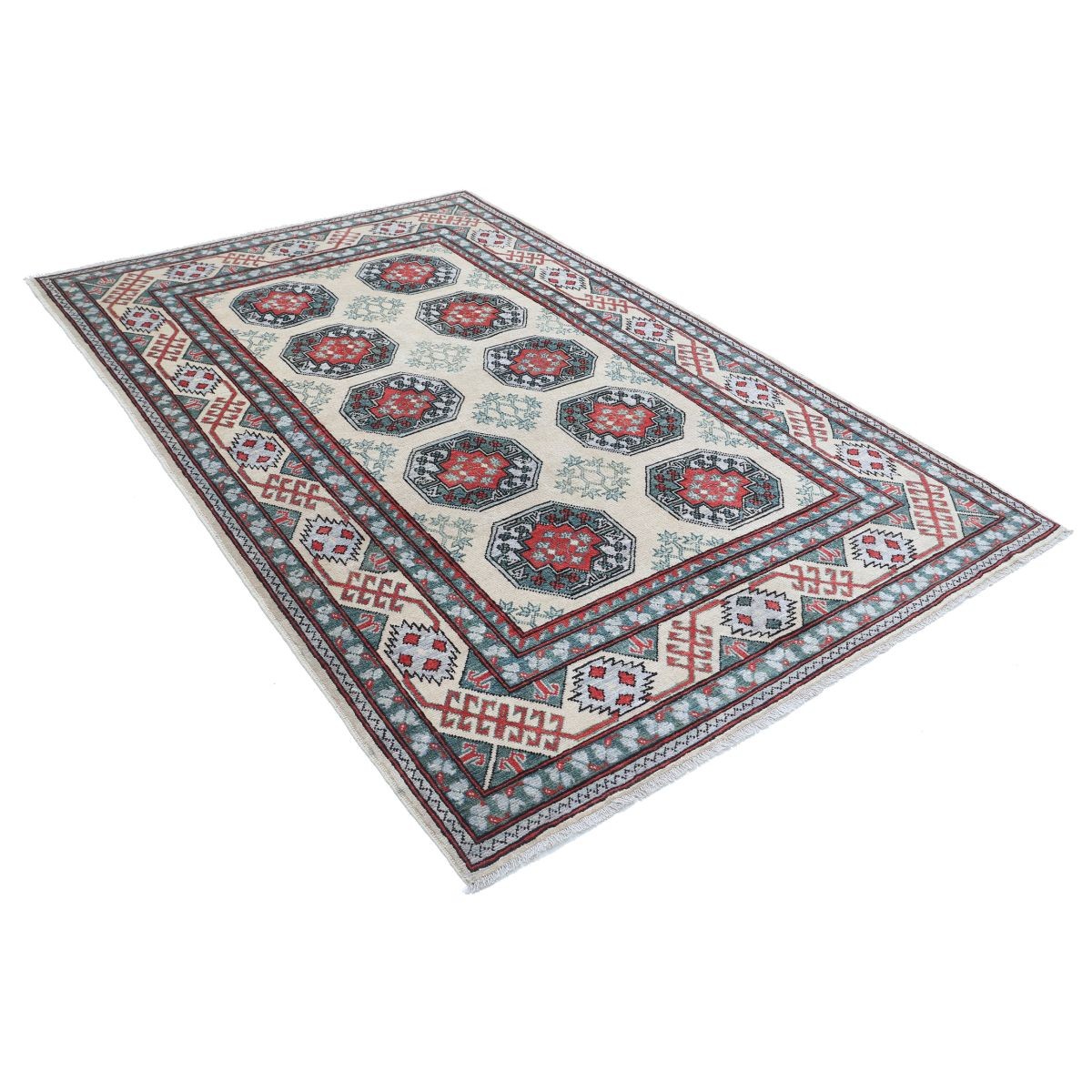 Revival 5x8 Handmade Double Knotted Washable Wool Rug - Colorful