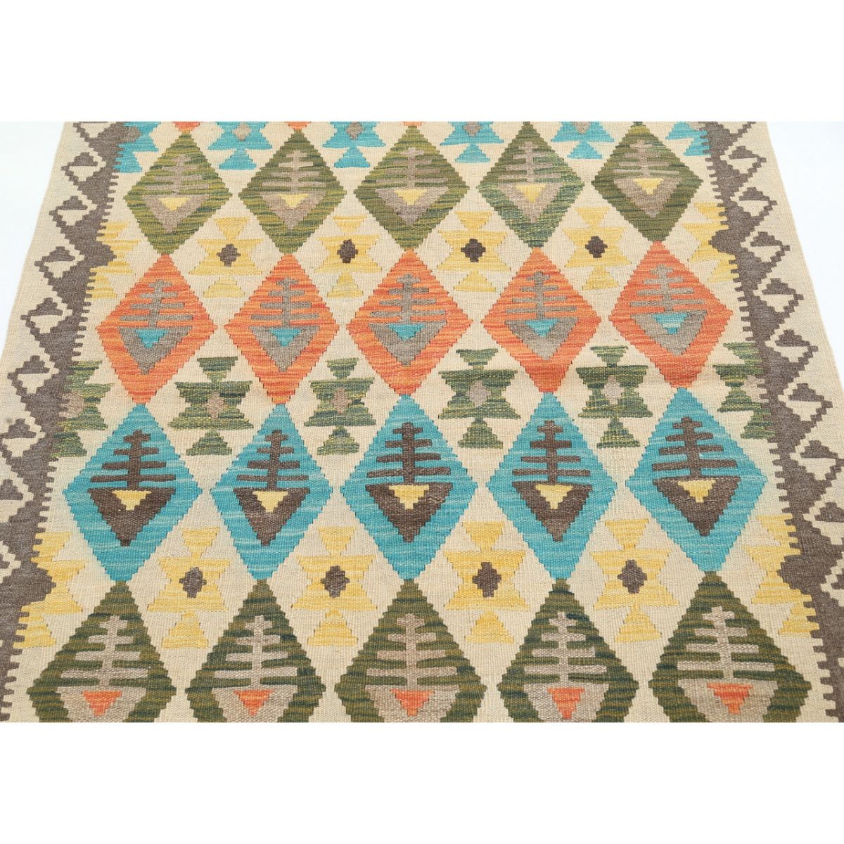 Maimana 4x6 Hand Woven Washable Wool Rug - Colorful