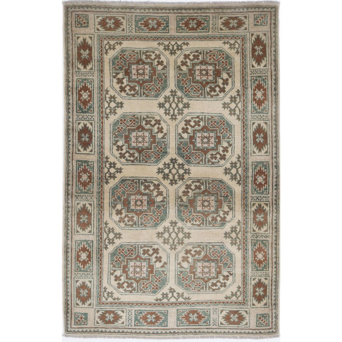 Revival 4x6 Handmade Double Knotted Washable Wool Rug - Colorful