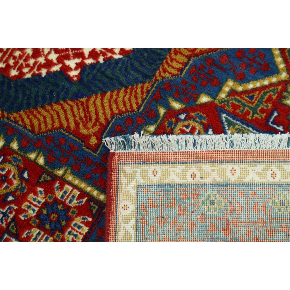 Gulshan-3'10" 4x6 Machine-Made Washable Wool Rug - Colorful