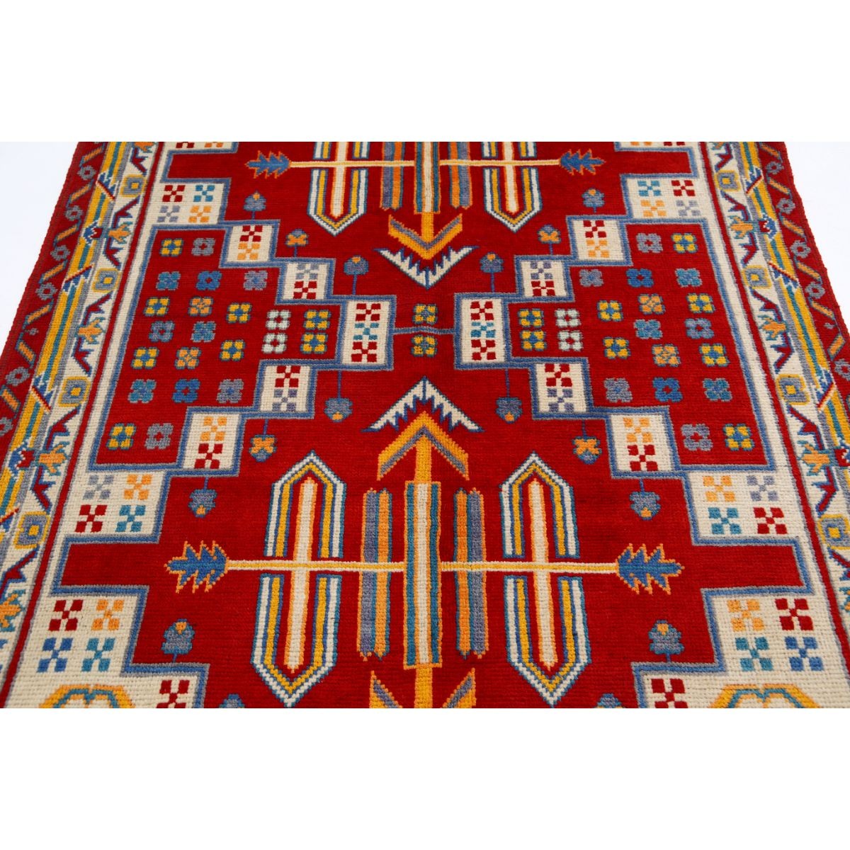 Revival 5x7 Handmade Double Knotted Washable Wool Rug - Colorful