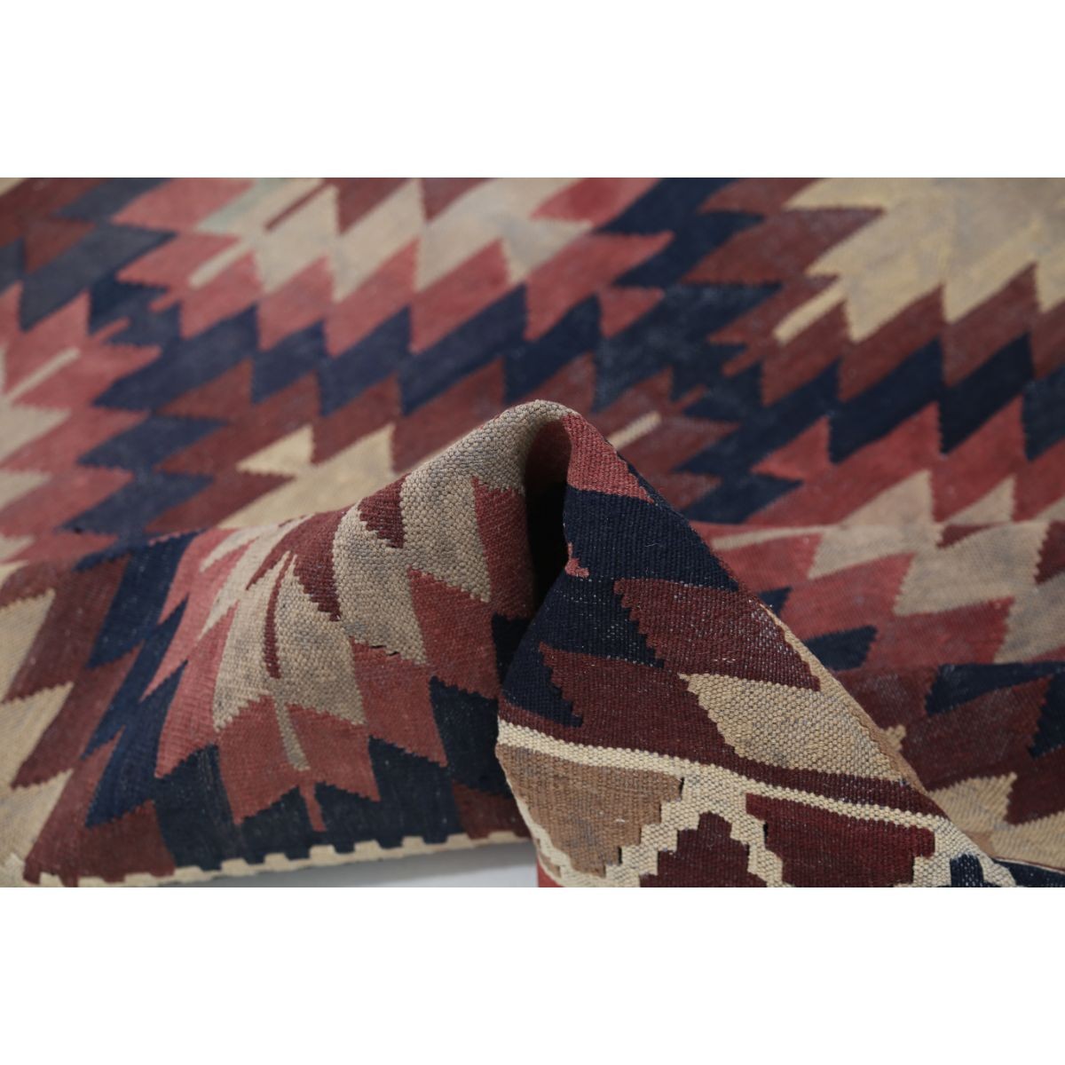 Kafkaas 7x10 Hand Woven Washable Wool Rug - Colorful