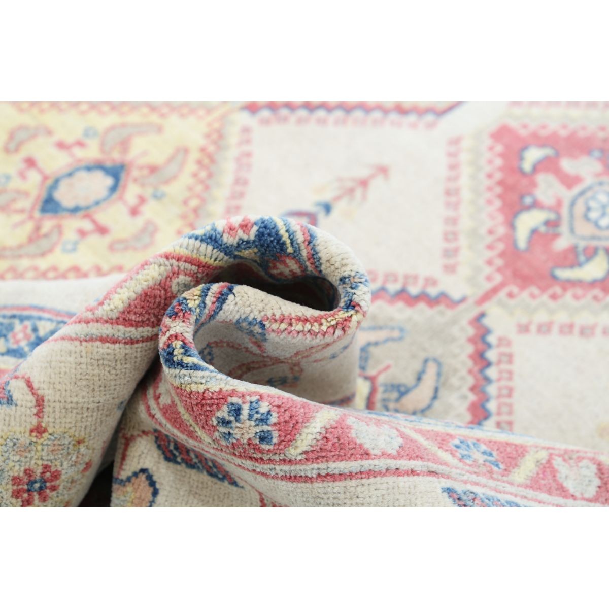 Revival 8x10 Handmade Double Knotted Washable Wool Rug - Colorful