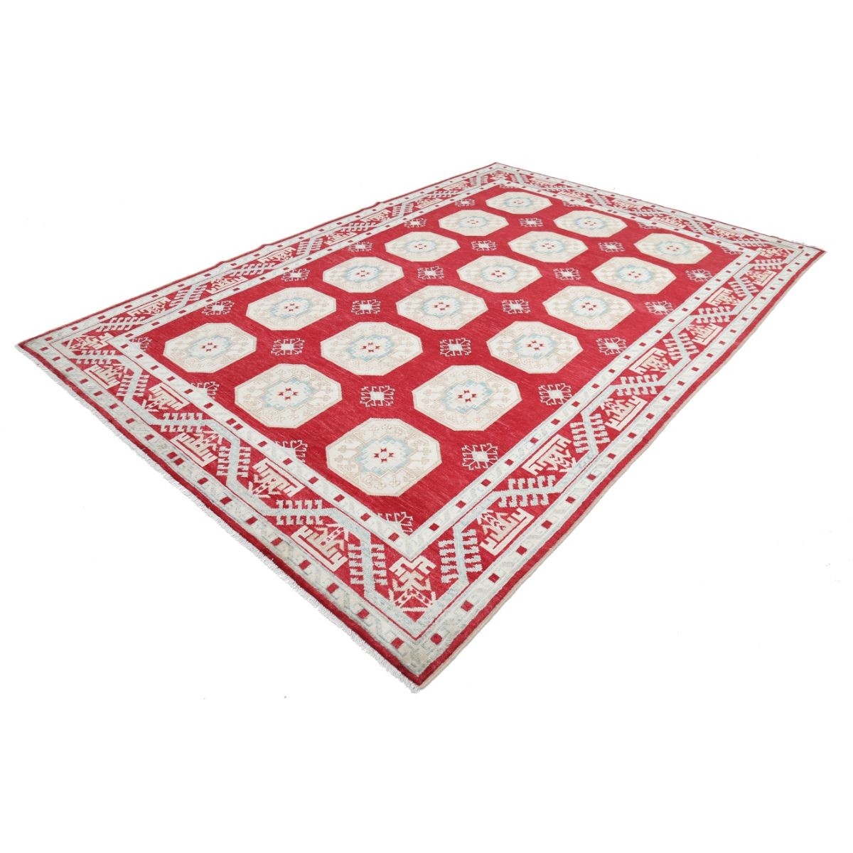 Revival 7x11 Handmade Double Knotted Washable Wool Rug - Colorful