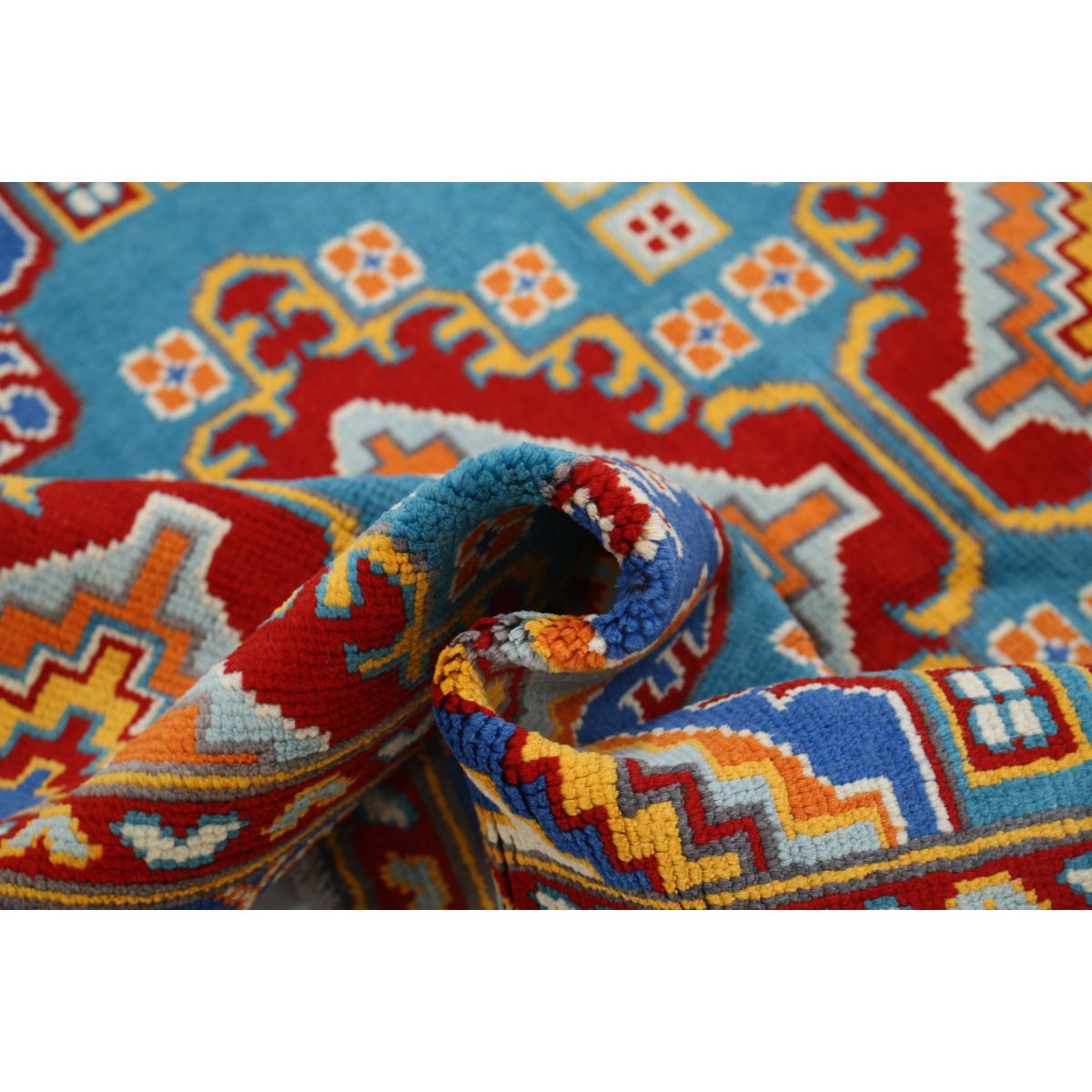 Revival 5x7 Handmade Double Knotted Washable Wool Rug - Colorful