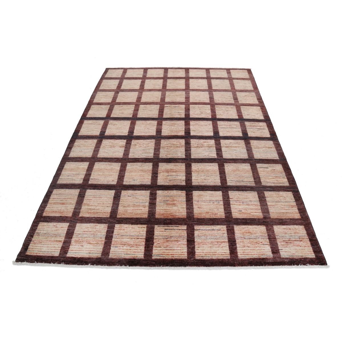 Modcar 6x8 Handmade Double Knotted Washable Wool Rug - Colorful