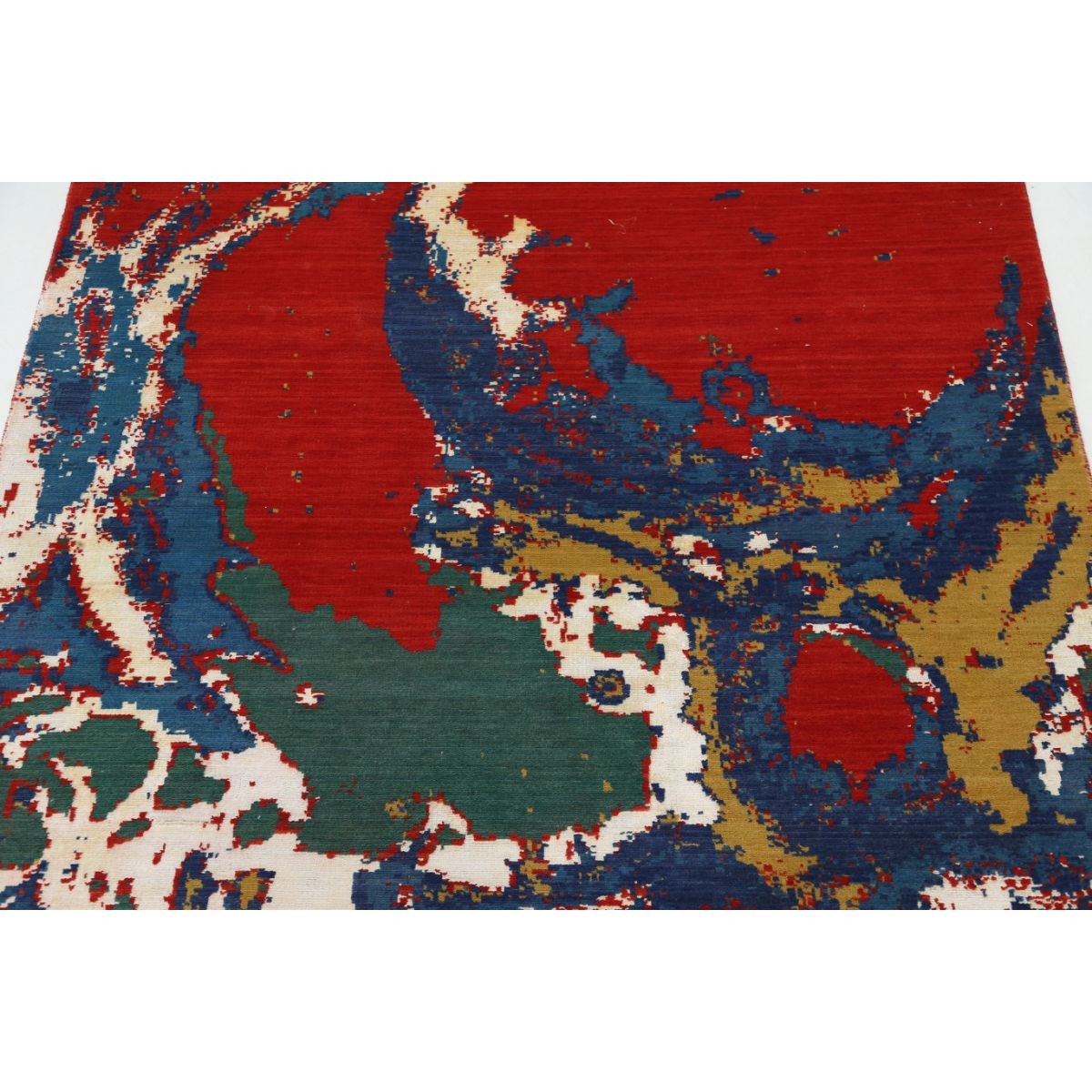 Dhanak 4x6 Machine-Made Washable Wool Rug - Colorful