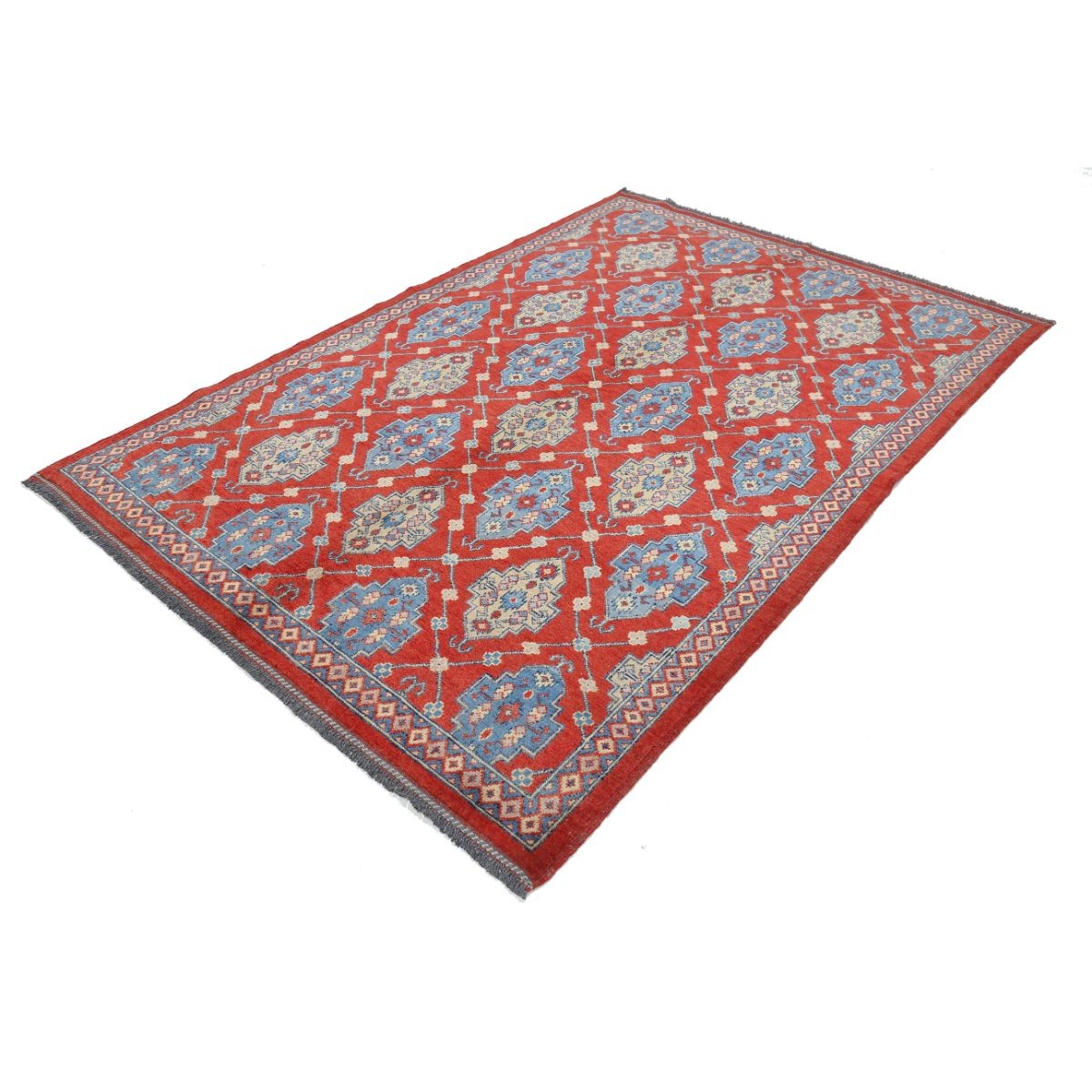 Revival 6x8 Handmade Double Knotted Washable Wool Rug - Colorful