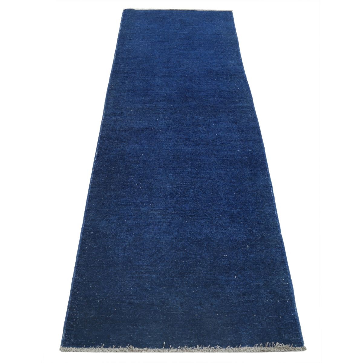 Overdye 2x8 Handmade Double Knotted Washable Wool Runner - Monochormatic