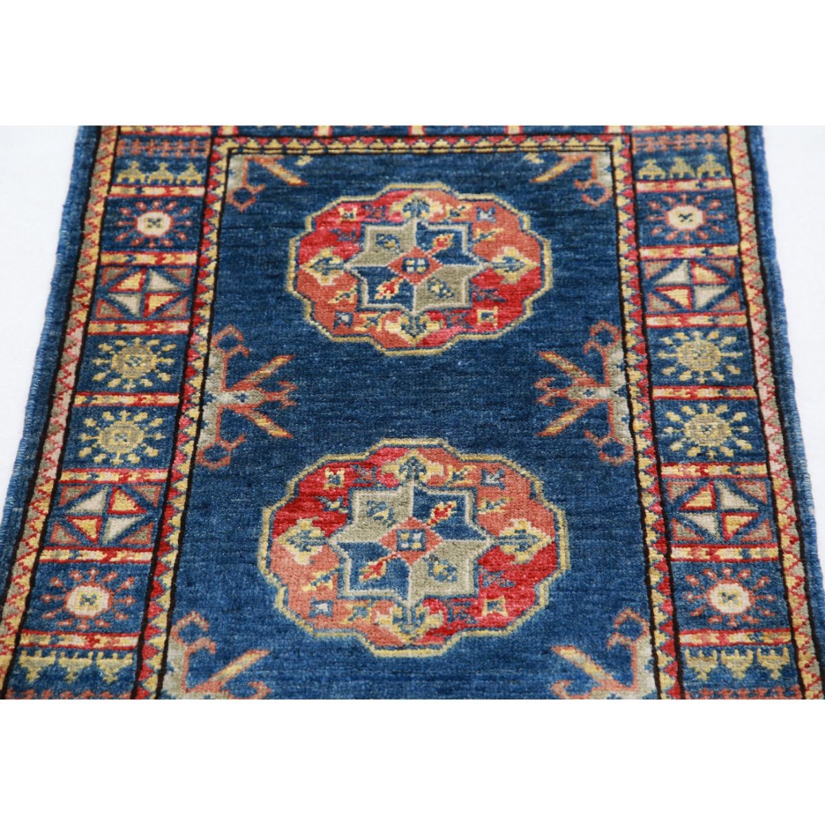Revival 2x3 Handmade Double Knotted Washable Wool Rug - Colorful