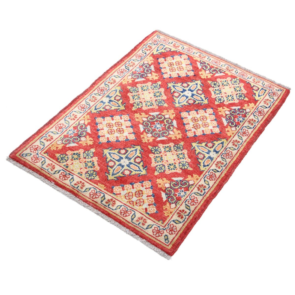Revival 2x3 Handmade Double Knotted Washable Wool Rug - Colorful