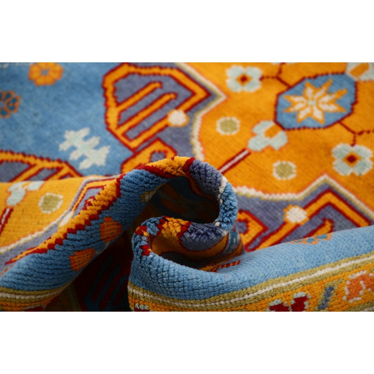Revival 6x8 Handmade Double Knotted Washable Wool Rug - Colorful