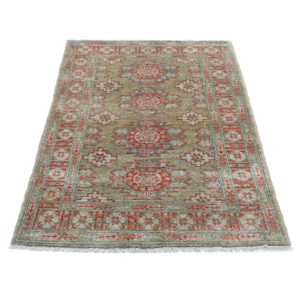 Revival 3x5 Handmade Double Knotted Washable Wool Rug - Colorful