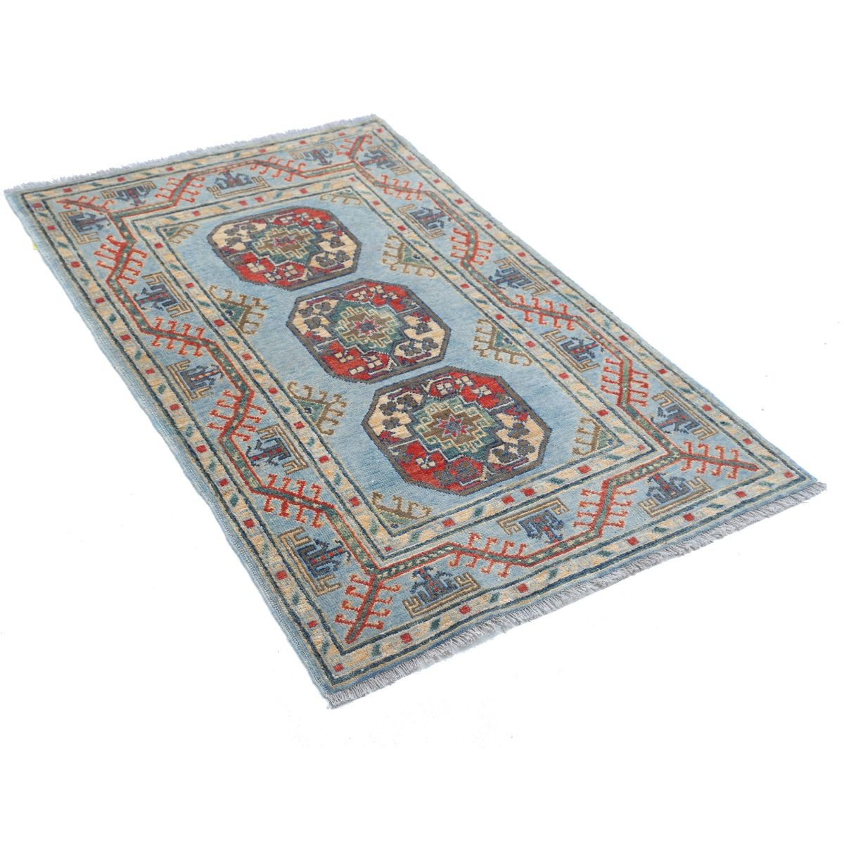 Revival 3x5 Handmade Double Knotted Washable Wool Rug - Colorful