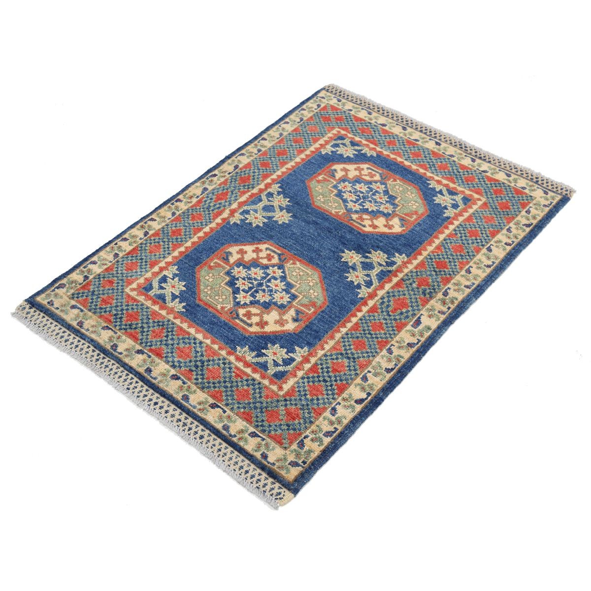 Revival 3x4 Handmade Double Knotted Washable Wool Rug - Colorful