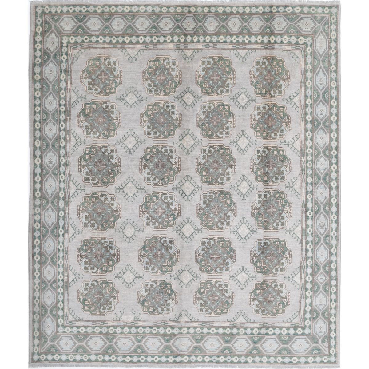 Revival 8x10 Handmade Double Knotted Washable Wool Rug - Colorful