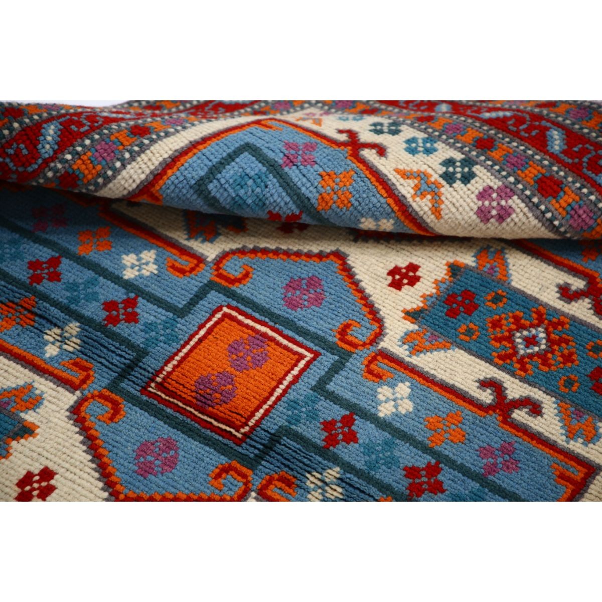 Revival 3x5 Handmade Double Knotted Washable Wool Rug - Colorful