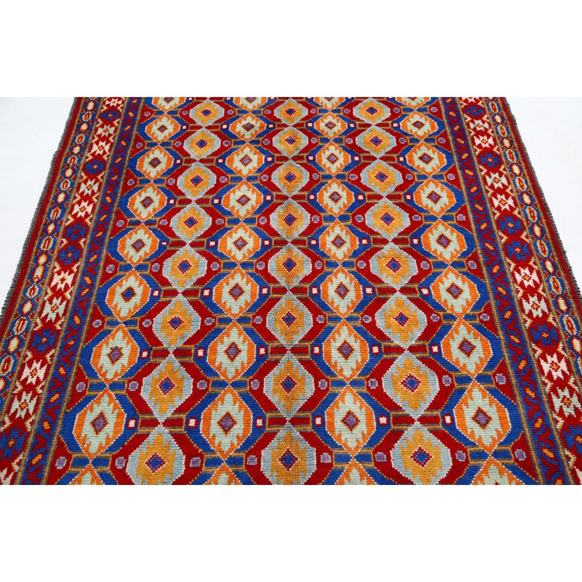 Revival 6x8 Handmade Double Knotted Washable Wool Rug - Colorful